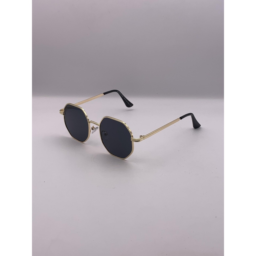 Mercedes Benz 743 Sunglasses Mens Gold Gray Round Geometric Metal Made In Italy